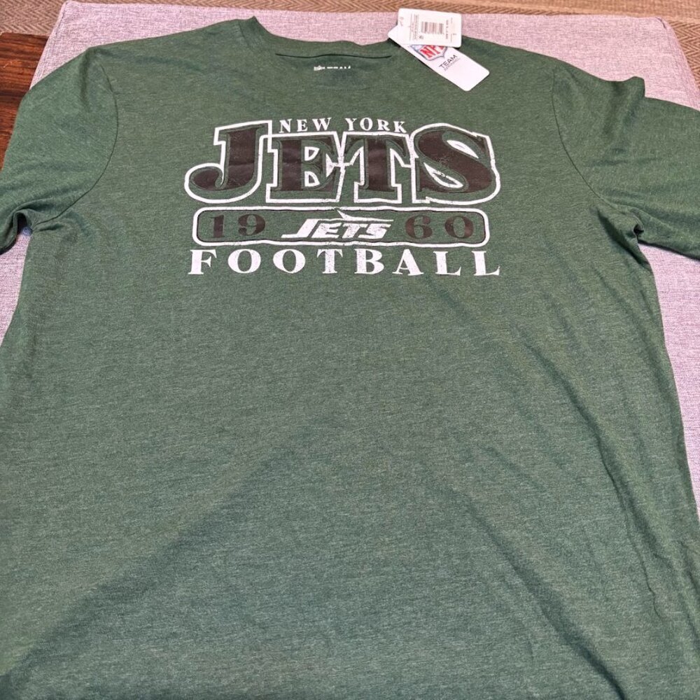 NFL New York Jets Short Sleeve Heather T-Shirt - Adult Men and Women